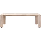 Big Sur Outdoor 94" Dining Table in Gray Teak Wood