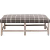 Blakely Coffee Table in Smoke Gray Pattern Fabric & Gray Wood