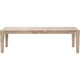 Canal 84" Extension Dining Table in Smoke Grey Pine & Gold