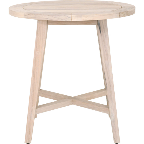 Carmel Outdoor 36" Round Counter Dining Table in Gray Teak