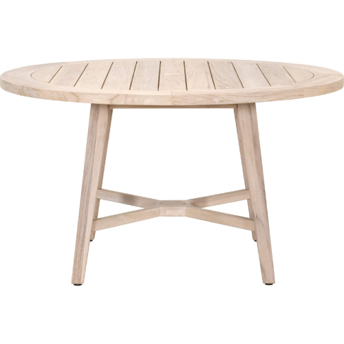 Carmel Outdoor 54" Round Dining Table in Gray Teak