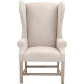 Chateau Arm Chair in Linen & Gray Ash Wood