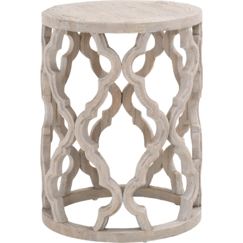 Clover 18" End Table in Smoke Grey Recycled Elm