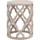 Clover 18" End Table in Smoke Grey Recycled Elm