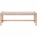 Costa Dining Bench in Taupe & White Rope on Grey Mahogany 6848.WTA/NG