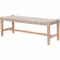 Costa Dining Bench in Taupe & White Rope on Grey Mahogany 6848.WTA/NG