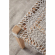 Costa Dining Bench in Taupe & White Rope on Grey Mahogany 6848.WTA/NG