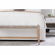 Costa Dining Bench in Taupe & White Rope on Grey Mahogany 6848.WTA/NG