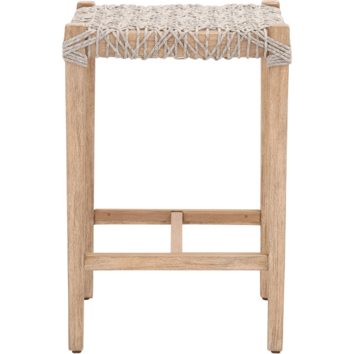 Costa Counter Stool in Taupe & White Rope on Grey Mahogany