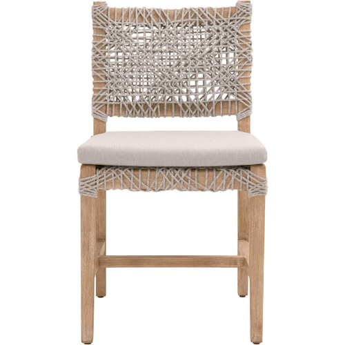 Costa Dining Chair in Taupe & White Rope, Pumice, & Gray Wood (Set of 2)