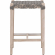 Costa Backless Counter Stool in Gray Teak & Dove Gray Rope 6849CS.DOV/GT