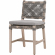 Costa Outdoor Dining Chair in Gray Teak, Gray Rope & Fabric 6849.DOV/DOV/GT (Set of 2)