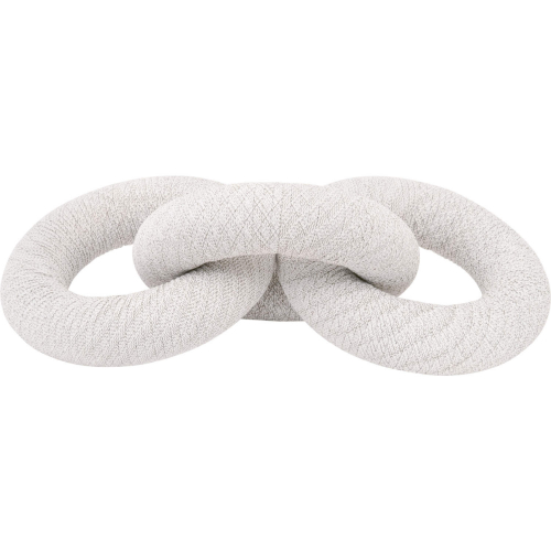 Crew Rope Link Decor in White Speckle Flat Rope