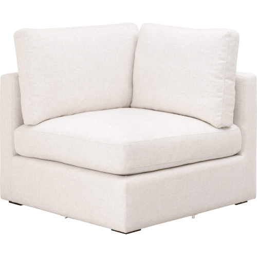 Daley Modular Corner Chair in Textured Cream Linen Blend