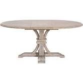 Devon 54" Round to Oval Dining Table in Gray Wood