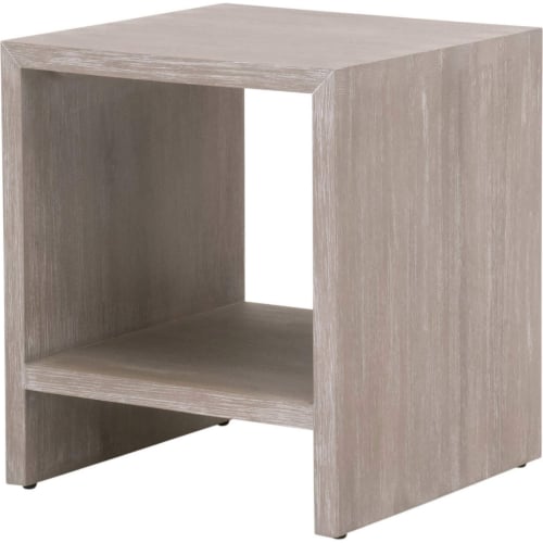 Dovetail Waterfall End Table in Natural Gray Acacia