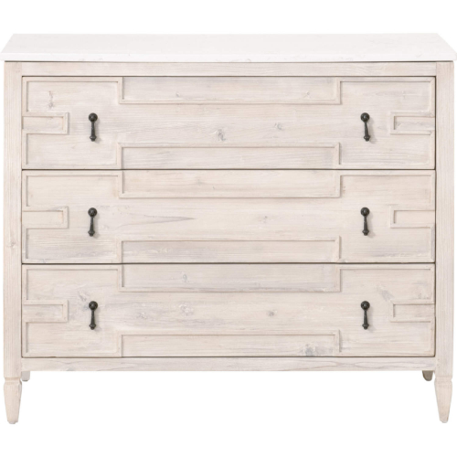 Emerie Accent Cabinet in White Wash Pine & White Quartz