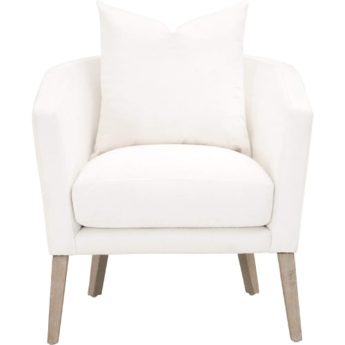 Gordon Accent Club Chair in Pearl Fabric & Gray Wood 7196UP.LPPRL/NG