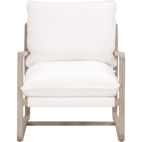 Hamlin Club Accent Chair in Boucle Snow Fabric & Gray Oak 6657.BOU-SNO/NG