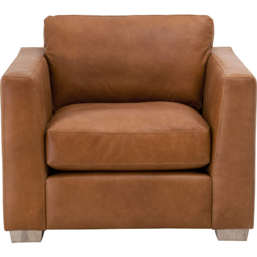 Hayden Taper Arm Chair in Whiskey Brown Top Grain Leather & Oak 6600-1.WHBRN/NG