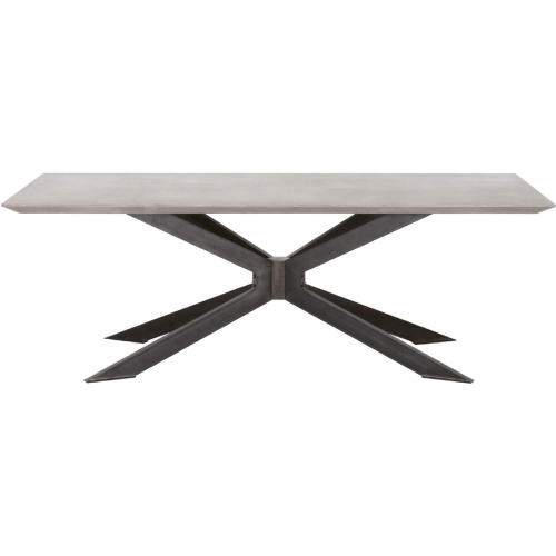 Industry 87" Dining Table in Concrete Resin & Distressed Black