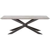 Industry 87" Dining Table in Concrete Resin & Distressed Black