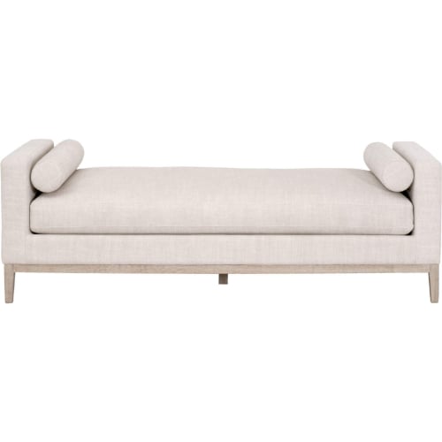 Keaton Twin Daybed in Bisque Fabric & Natural Gray Oak