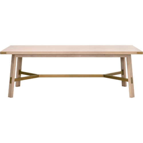 Klein Dining Table in Light Honey Oak & Brushed Gold