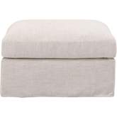 Lena Modular Slipcover Ottoman in Bisque Linen 6603-0.BISQ