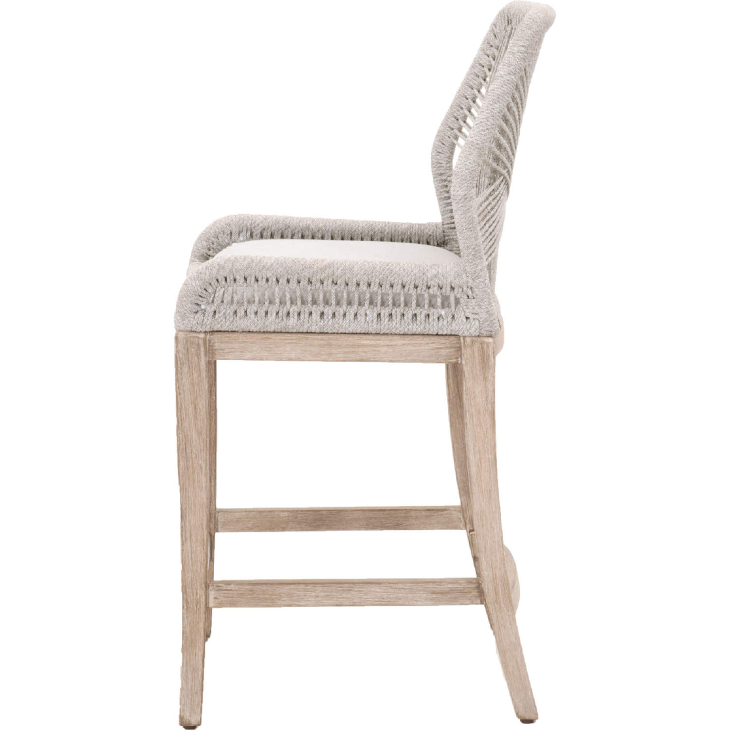 Efl loom bar stool taupe white flat rope online