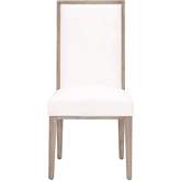 Martin Dining Chair in Pearl Fabric on Grey Wood 6008.NG/LPPRL (Set of 2)