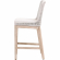 Mesh Counter Stool in White Speckle Rope & Fabric on Gray Wood 6853CS.WHT/WHT/NG