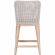 Mesh Counter Stool in White Speckle Rope & Fabric on Gray Wood 6853CS.WHT/WHT/NG