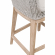 Mesh Counter Stool in White Speckle Rope & Fabric on Gray Wood 6853CS.WHT/WHT/NG