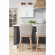 Mesh Counter Stool in White Speckle Rope & Fabric on Gray Wood 6853CS.WHT/WHT/NG