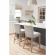 Mesh Counter Stool in White Speckle Rope & Fabric on Gray Wood 6853CS.WHT/WHT/NG