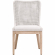 Mesh Dining Chair in White Speckle Rope & Fabric & Gray Wood 6854.WHT/WHT/NG (Set of 2)