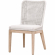 Mesh Dining Chair in White Speckle Rope & Fabric & Gray Wood 6854.WHT/WHT/NG (Set of 2)