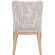 Mesh Dining Chair in White Speckle Rope & Fabric & Gray Wood 6854.WHT/WHT/NG (Set of 2)