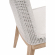 Mesh Dining Chair in White Speckle Rope & Fabric & Gray Wood 6854.WHT/WHT/NG (Set of 2)