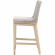 Mesh Outdoor Counter Stool in Taupe & White Rope, Gray Fabric & Wood 6853CS.WTA/PUM/GT