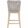 Mesh Outdoor Counter Stool in Taupe & White Rope, Gray Fabric & Wood 6853CS.WTA/PUM/GT