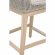 Mesh Outdoor Counter Stool in Taupe & White Rope, Gray Fabric & Wood 6853CS.WTA/PUM/GT