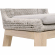 Mesh Outdoor Counter Stool in Taupe & White Rope, Gray Fabric & Wood 6853CS.WTA/PUM/GT