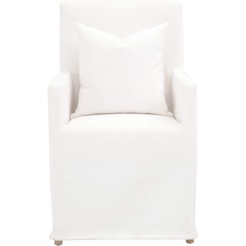 Shelter Slipcover Arm Chair in Pearl Fabric