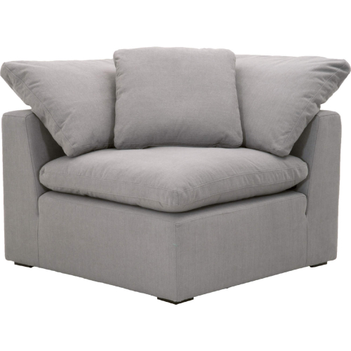 Sky Modular Sectional Corner Chair in Gray Fabric on Espresso 6610-CRN.LPSLA