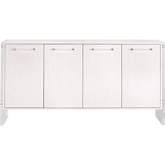 Sonia Media Sideboard in Pearl White Faux Shagreen & Acrylic 6110.PRL-SHG/BBRS