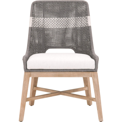 Tapestry Dining Chair in Dove Grey & White Rope (Set of 2)