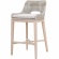 Tapestry Outdoor Bar Stool in Taupe & White Rope on Gray Teak 6850BS.WTA/PUM/GT
