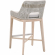 Tapestry Outdoor Bar Stool in Taupe & White Rope on Gray Teak 6850BS.WTA/PUM/GT